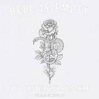 Hell Is Empty Shakespeare Goblincore Fairy Goth Grunge Snake Garment-Dyed Sweatshirt
