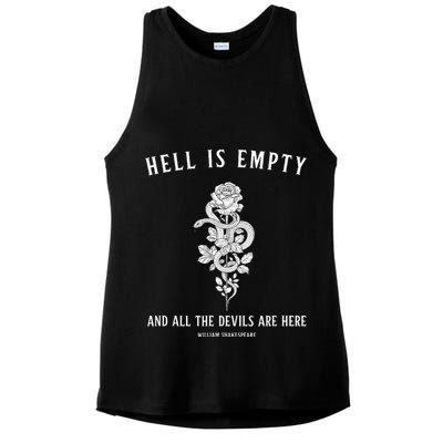 Hell Is Empty Shakespeare Goblincore Fairy Goth Grunge Snake Ladies PosiCharge Tri-Blend Wicking Tank