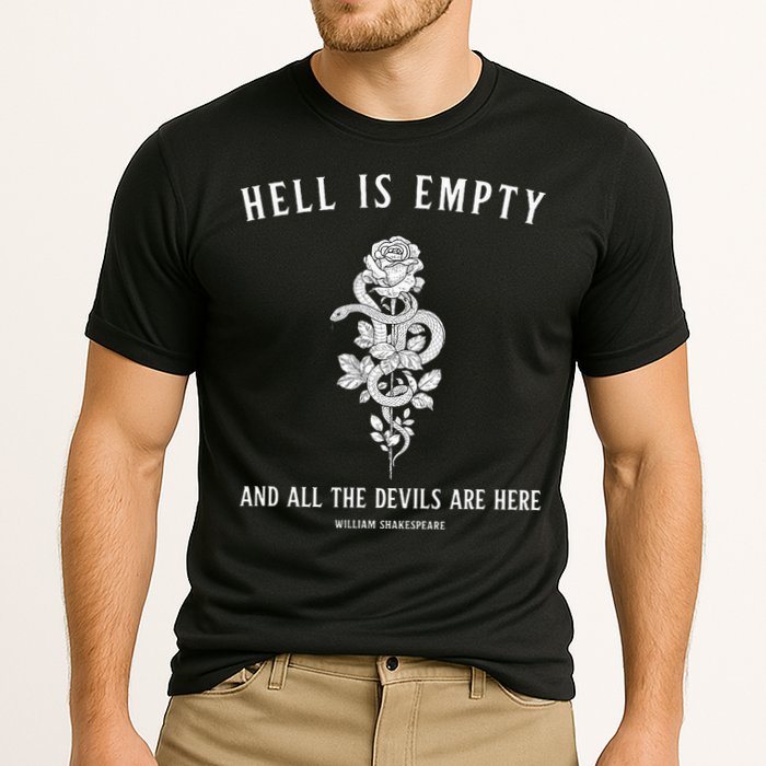 Hell Is Empty Shakespeare Goblincore Fairy Goth Grunge Snake Performance Shirt