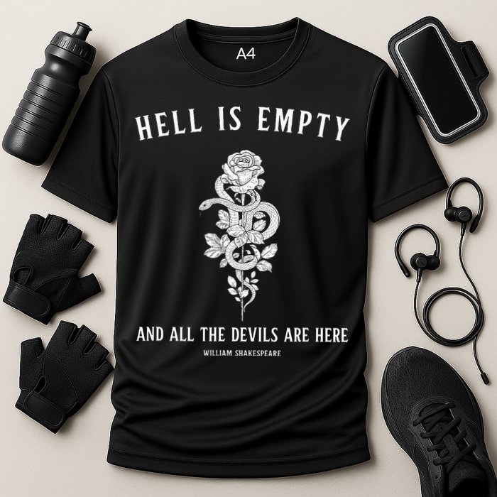 Hell Is Empty Shakespeare Goblincore Fairy Goth Grunge Snake Performance Shirt