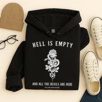 Hell Is Empty Shakespeare Goblincore Fairy Goth Grunge Snake Hoodie