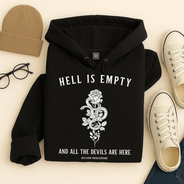Hell Is Empty Shakespeare Goblincore Fairy Goth Grunge Snake Hoodie