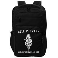 Hell Is Empty Shakespeare Goblincore Fairy Goth Grunge Snake Impact Tech Backpack