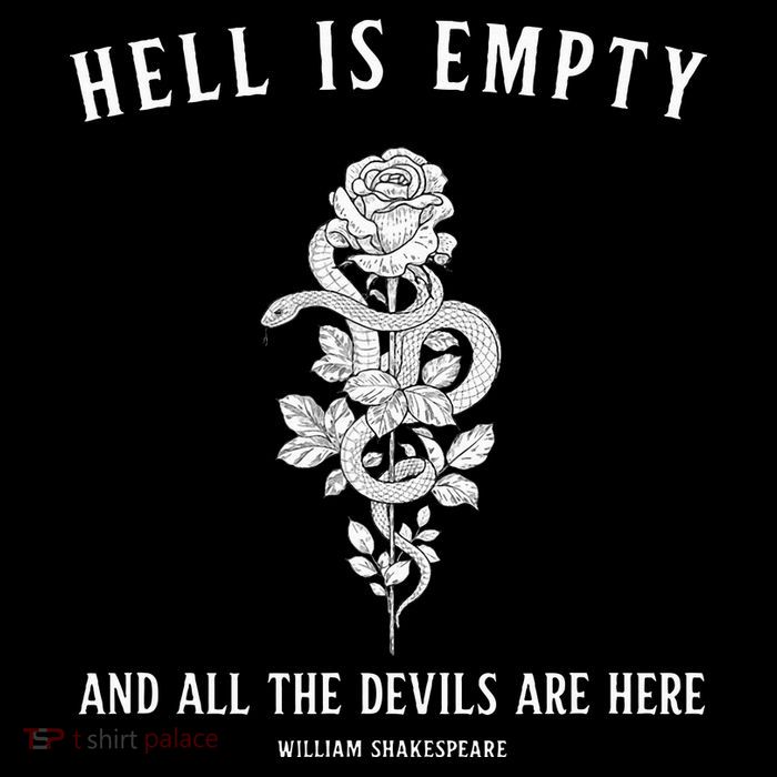 Hell Is Empty Shakespeare Goblincore Fairy Goth Grunge Snake Impact Tech Backpack