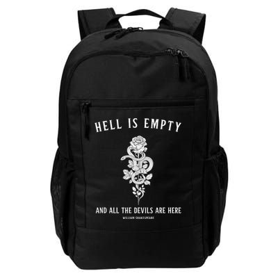 Hell Is Empty Shakespeare Goblincore Fairy Goth Grunge Snake Backpack