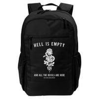 Hell Is Empty Shakespeare Goblincore Fairy Goth Grunge Snake Backpack