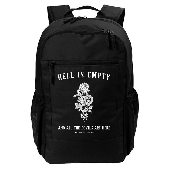 Hell Is Empty Shakespeare Goblincore Fairy Goth Grunge Snake Backpack