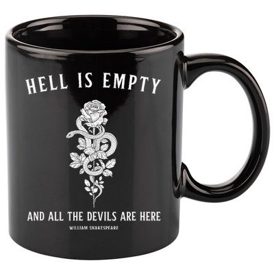 Hell Is Empty Shakespeare Goblincore Fairy Goth Grunge Snake 11oz C Handle Ceramic Mug