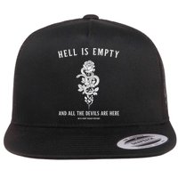 Hell Is Empty Shakespeare Goblincore Fairy Goth Grunge Snake Flatbill Hat