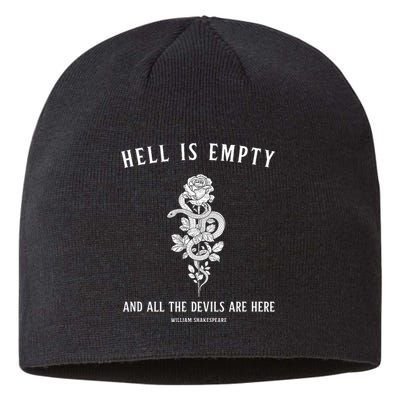 Hell Is Empty Shakespeare Goblincore Fairy Goth Grunge Snake Sustainable Beanie