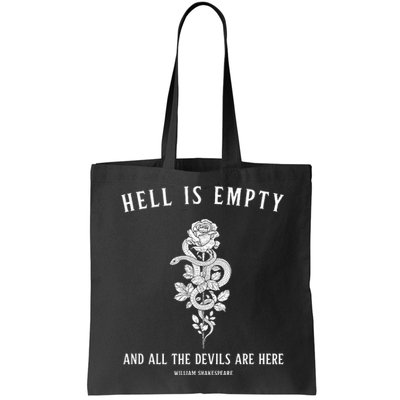 Hell Is Empty Shakespeare Goblincore Fairy Goth Grunge Snake Bag