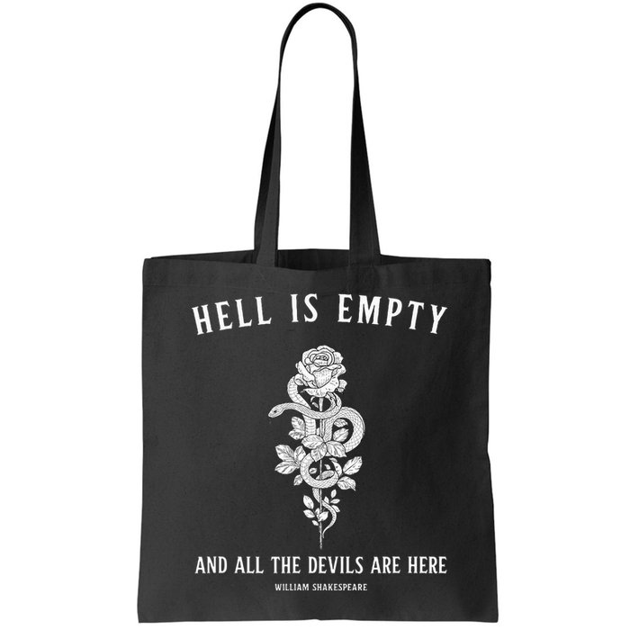 Hell Is Empty Shakespeare Goblincore Fairy Goth Grunge Snake Bag