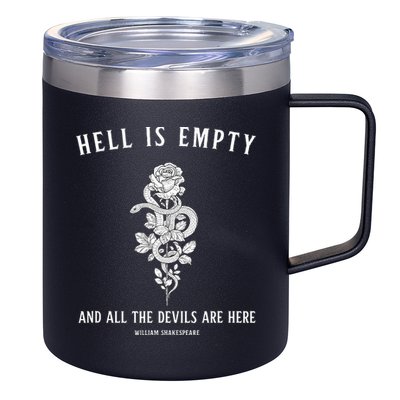 Hell Is Empty Shakespeare Goblincore Fairy Goth Grunge Snake 12oz Stainless Steel Coffee Mug