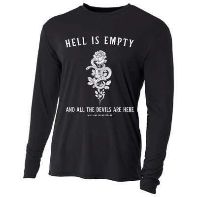 Hell Is Empty Shakespeare Goblincore Fairy Goth Grunge Snake Cooling Performance Long Sleeve Crew