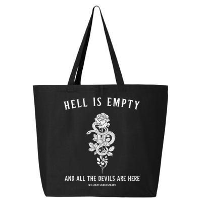 Hell Is Empty Shakespeare Goblincore Fairy Goth Grunge Snake 25L Jumbo Tote