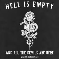 Hell Is Empty Shakespeare Goblincore Fairy Goth Grunge Snake 25L Jumbo Tote