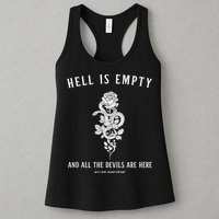 Hell Is Empty Shakespeare Goblincore Fairy Goth Grunge Snake Womens Tank Top