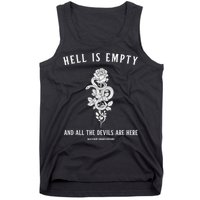 Hell Is Empty Shakespeare Goblincore Fairy Goth Grunge Snake Tank Top