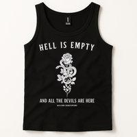 Hell Is Empty Shakespeare Goblincore Fairy Goth Grunge Snake Tank Top