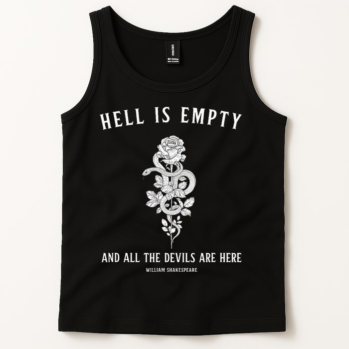 Hell Is Empty Shakespeare Goblincore Fairy Goth Grunge Snake Tank Top