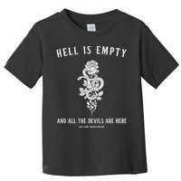 Hell Is Empty Shakespeare Goblincore Fairy Goth Grunge Snake Toddler T-Shirt