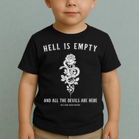 Hell Is Empty Shakespeare Goblincore Fairy Goth Grunge Snake Toddler T-Shirt