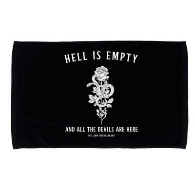 Hell Is Empty Shakespeare Goblincore Fairy Goth Grunge Snake Microfiber Hand Towel