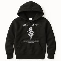 Hell Is Empty Shakespeare Goblincore Fairy Goth Grunge Snake Kids Hoodie