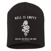 Hell Is Empty Shakespeare Goblincore Fairy Goth Grunge Snake Short Acrylic Beanie