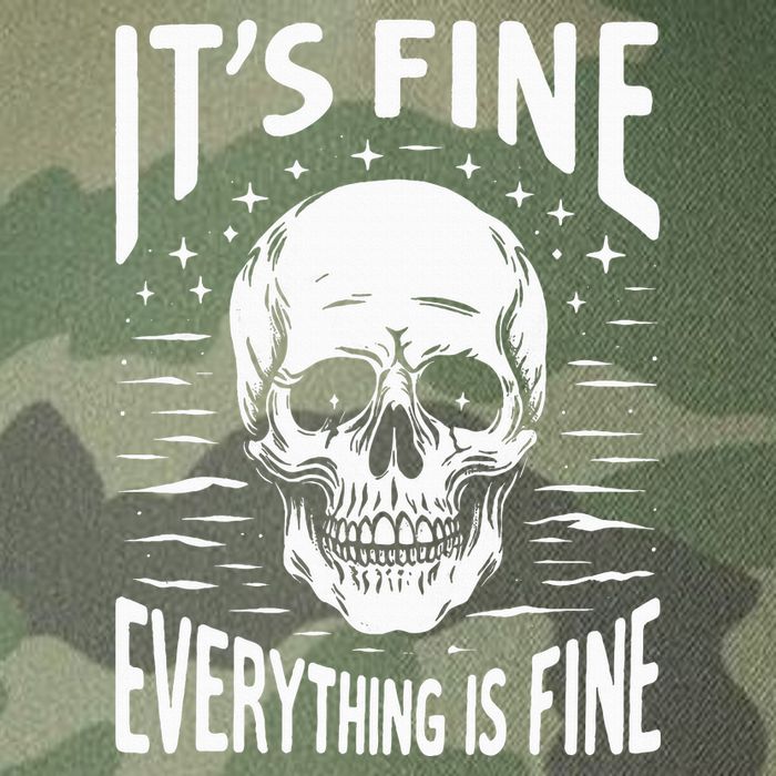 Halloween It's Fine Everything Is Fine Funny Skeleton Legacy Tie Dye Trucker Hat