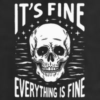 Halloween It's Fine Everything Is Fine Funny Skeleton Large Microfiber Waffle Golf Towel
