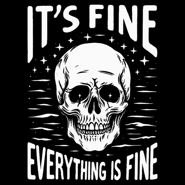 Halloween It's Fine Everything Is Fine Funny Skeleton Wool Snapback Cap