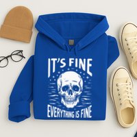 Halloween It's Fine Everything Is Fine Funny Skeleton Hoodie