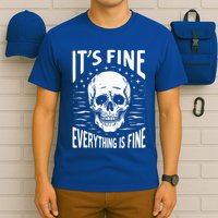 Halloween It's Fine Everything Is Fine Funny Skeleton T-Shirt