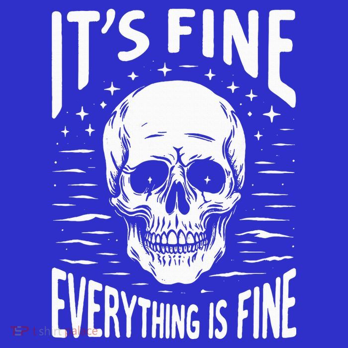 Halloween It's Fine Everything Is Fine Funny Skeleton Pom Pom 12in Knit Beanie