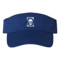 Halloween It's Fine Everything Is Fine Funny Skeleton Visor