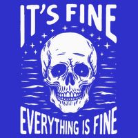 Halloween It's Fine Everything Is Fine Funny Skeleton Visor