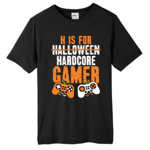 H Is For Hardcore Gamer Funny Halloween Gaming Tall Fusion ChromaSoft Performance T-Shirt