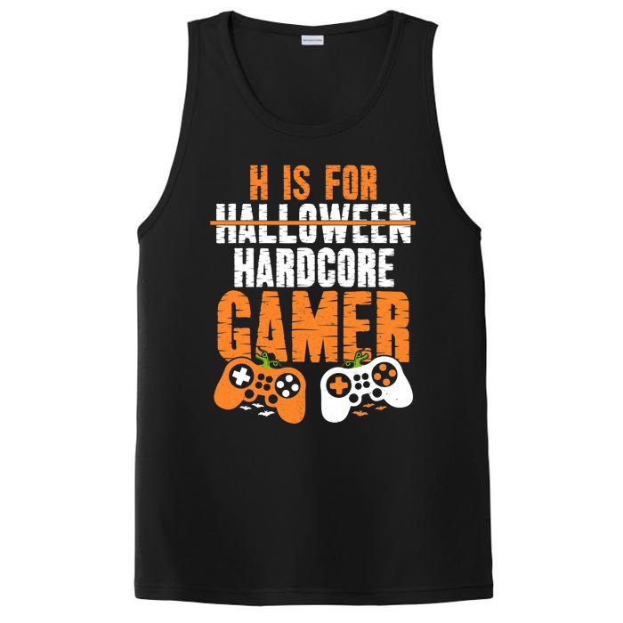 H Is For Hardcore Gamer Funny Halloween Gaming PosiCharge Competitor Tank