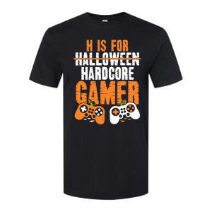 H Is For Hardcore Gamer Funny Halloween Gaming Softstyle CVC T-Shirt