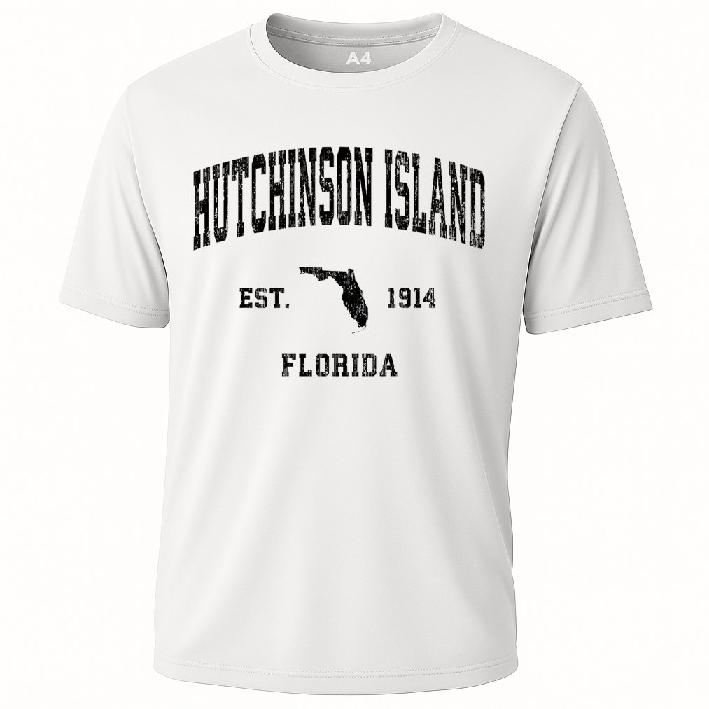 Hutchinson Island Florida Fl Vintage Established Athletic Sports Design Cooling Performance Crew T-Shirt