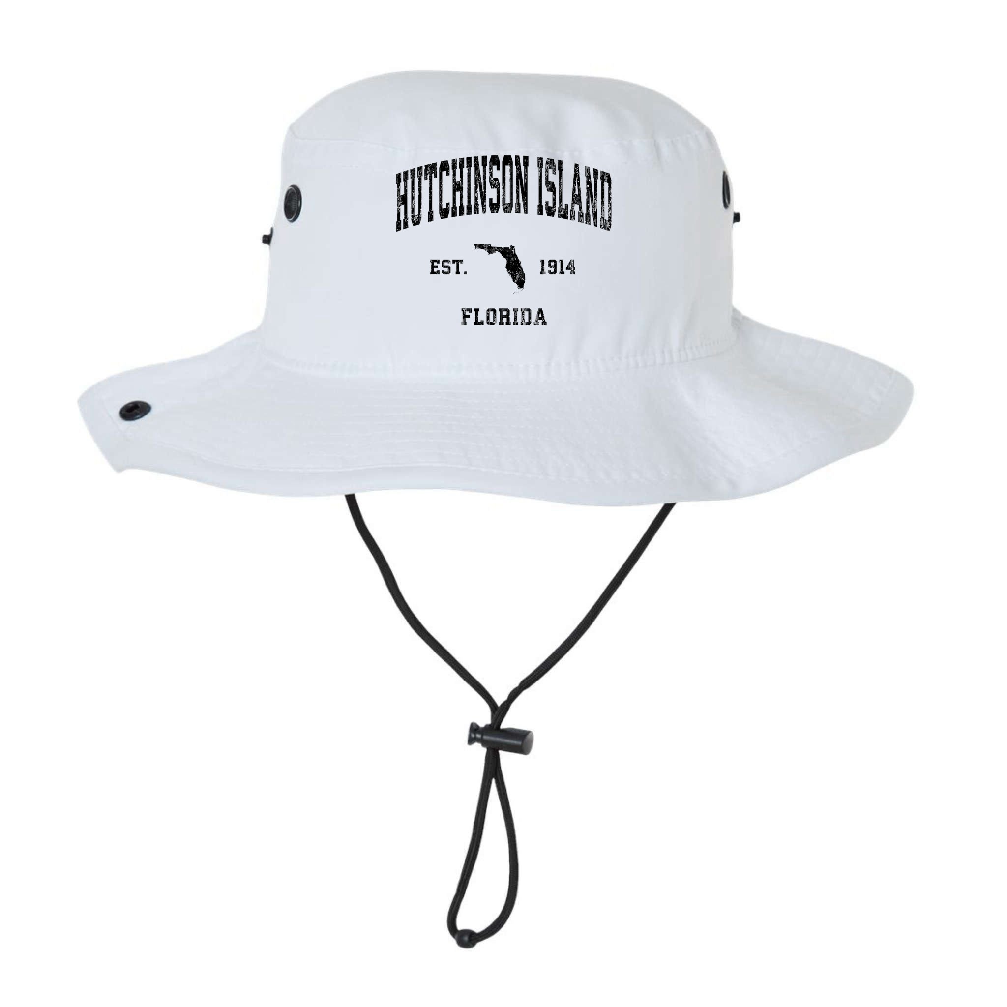 Hutchinson Island Florida Fl Vintage Established Athletic Sports Design Bucket Hat
