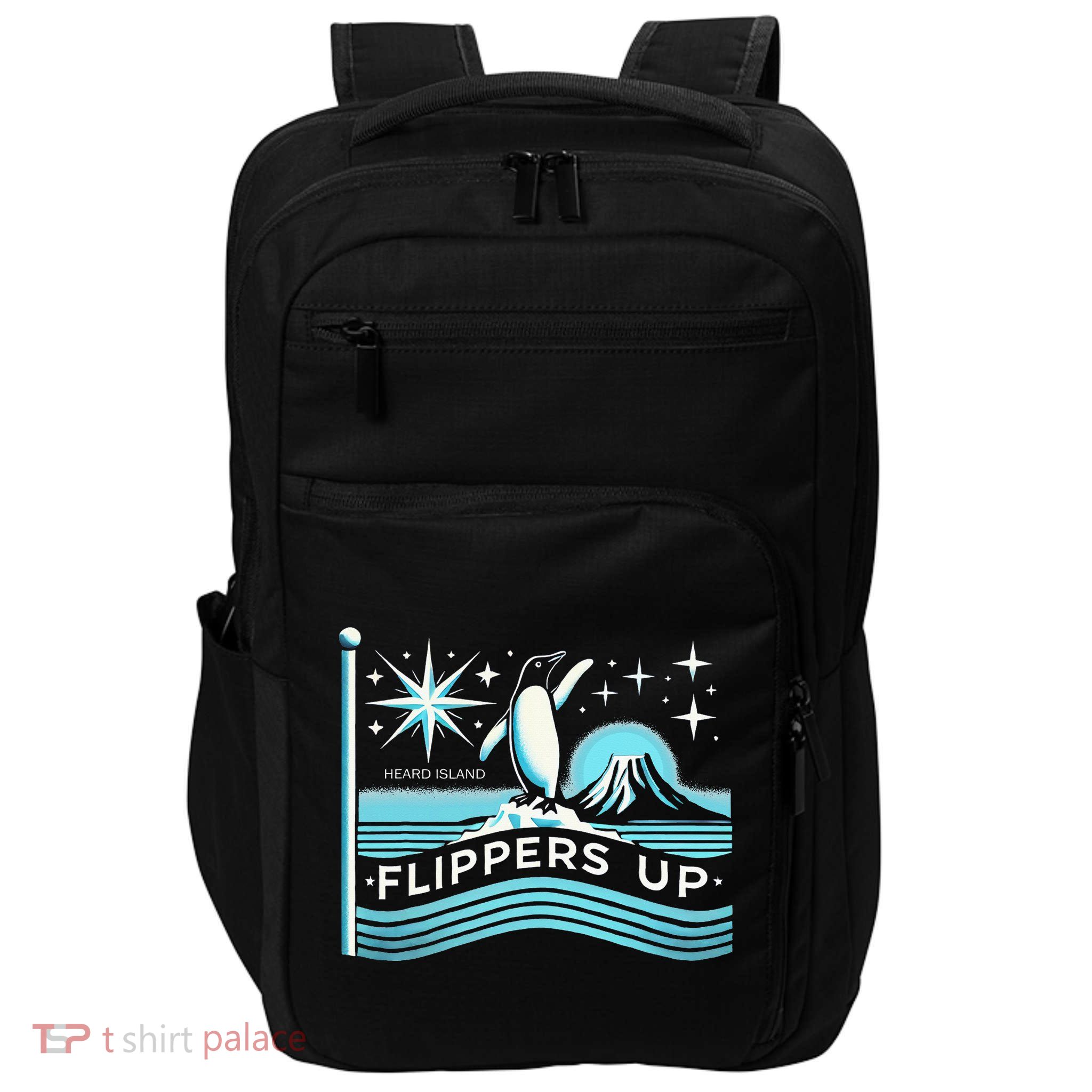 Heard Island Flippers Up Penguin Funny Impact Tech Backpack