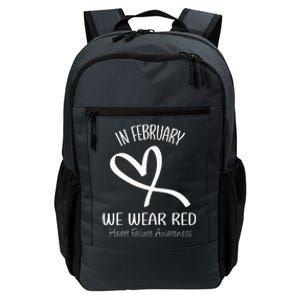 Heart In February We Wear Red Heart Failure Awareness Ribbon Daily Commute Backpack