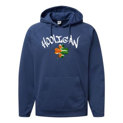 Hooligan Irish Flag St Patricks Day Performance Fleece Hoodie