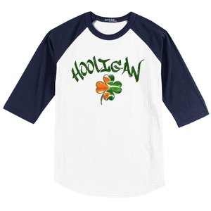 Hooligan Irish Flag St Patricks Day Baseball Sleeve Shirt