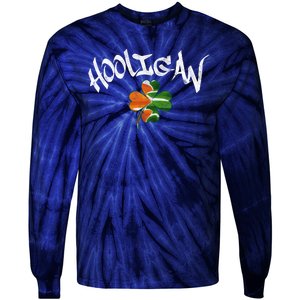 Hooligan Irish Flag St Patricks Day Tie-Dye Long Sleeve Shirt