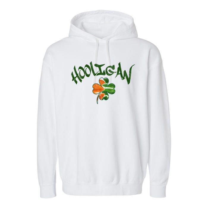 Hooligan Irish Flag St Patricks Day Garment-Dyed Fleece Hoodie