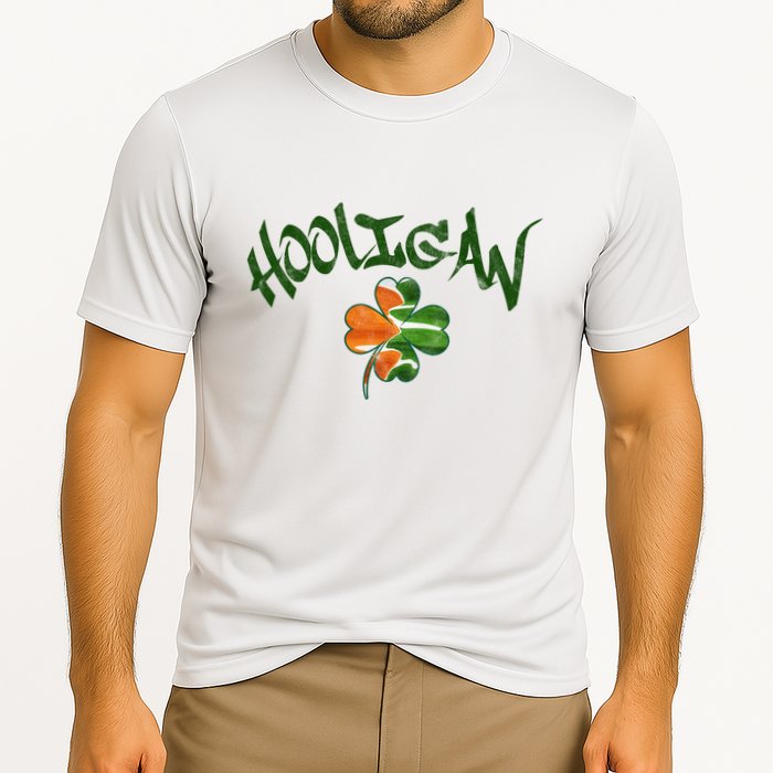 Hooligan Irish Flag St Patricks Day Cooling Performance Crew T-Shirt