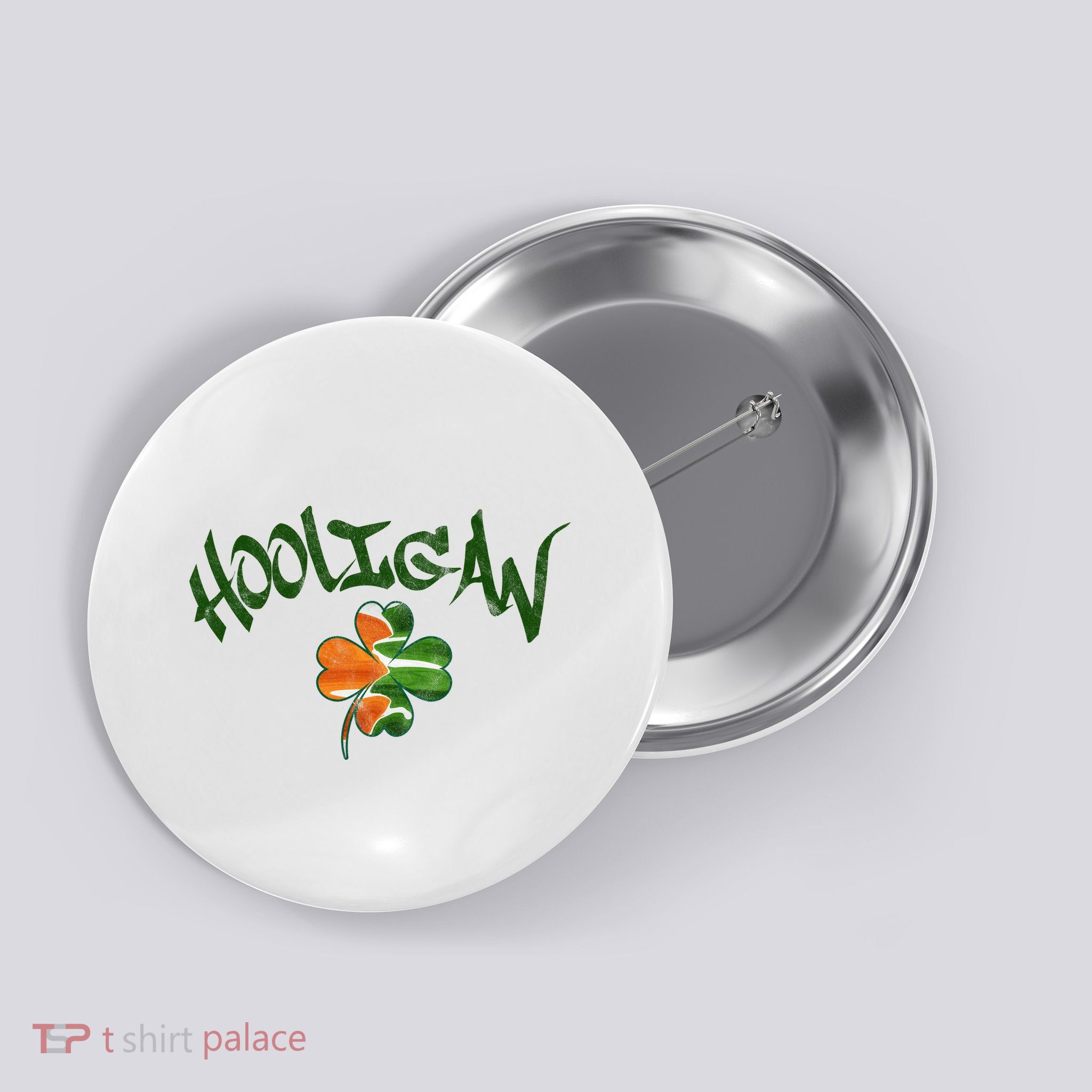 Hooligan Irish Flag St Patricks Day Button